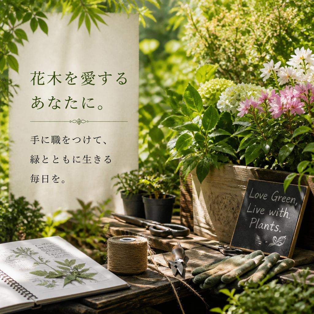 花木を愛するあなたに。手に職をつけて、緑とともに生きる毎日を。