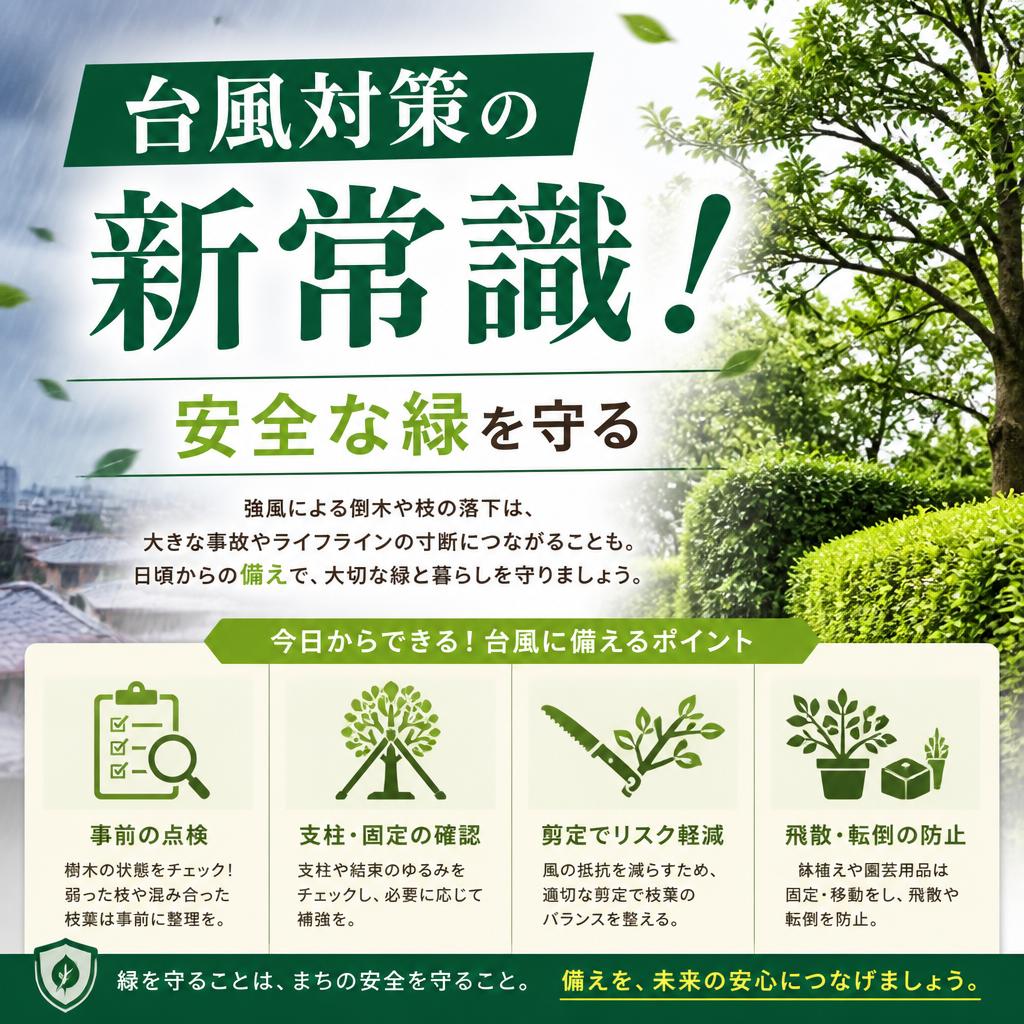 台風対策の新常識！安全な緑を守る