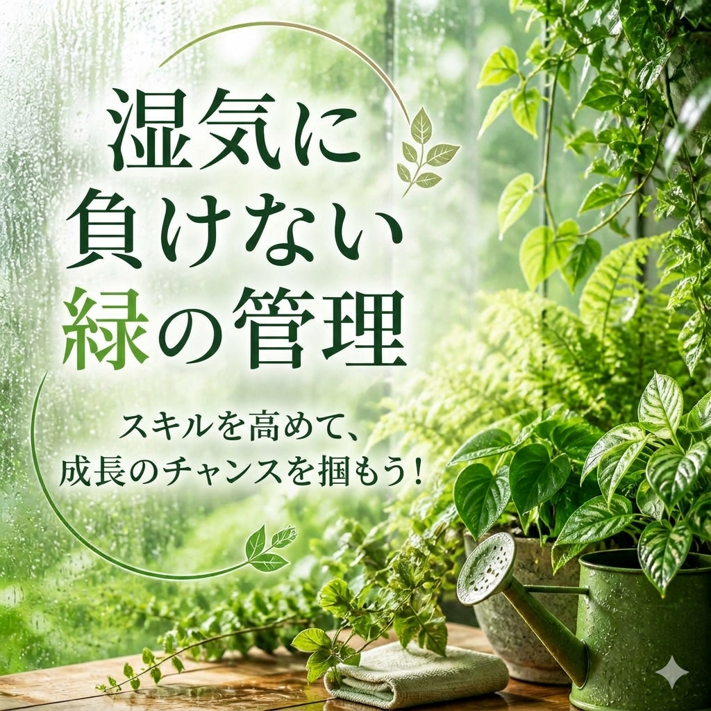 湿気に負けない緑の管理を。スキルを高める時期こそ、あなたの成長のチャンス！