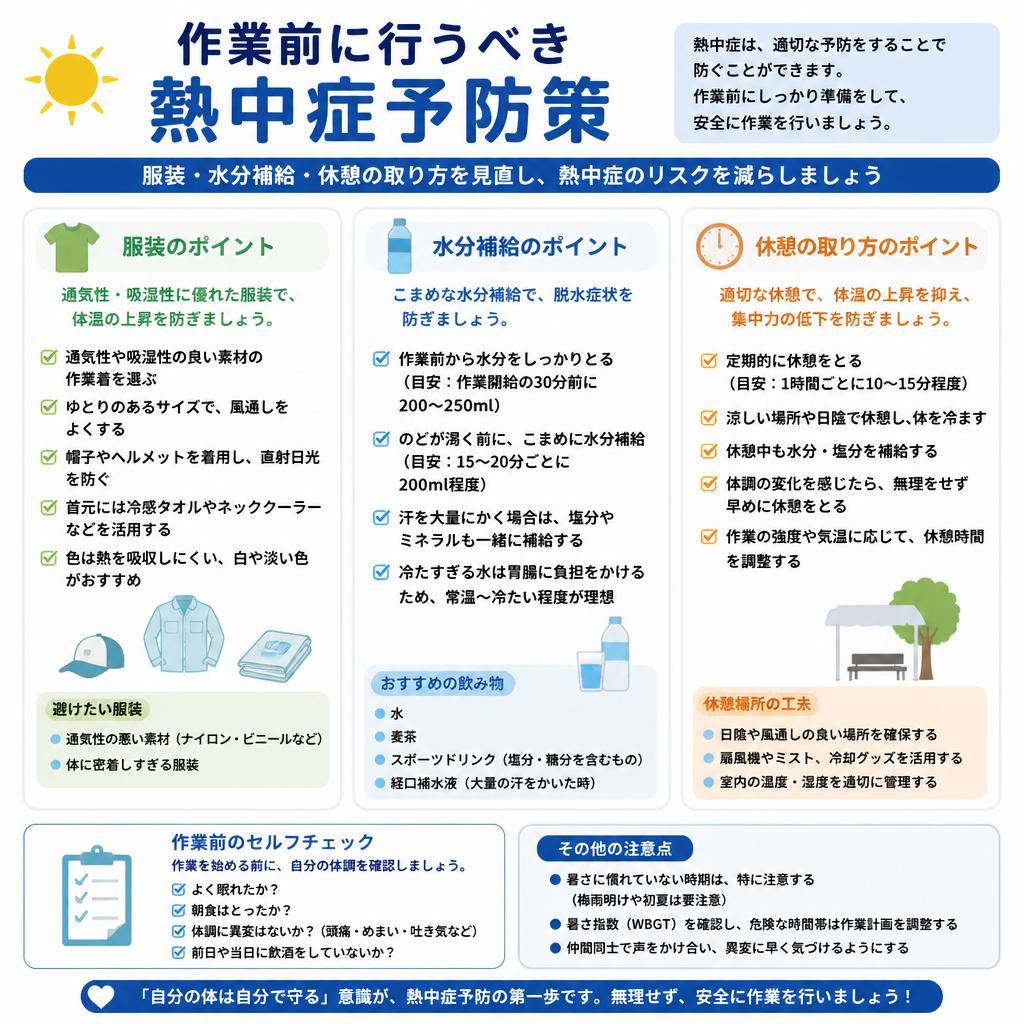 2. 草刈り作業の前に知っておくべき熱中症予防策