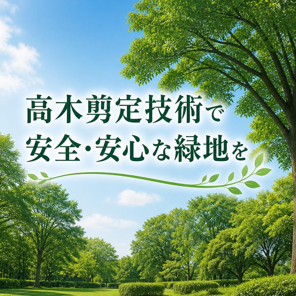 「高木剪定技術で安全・安心な緑地を」