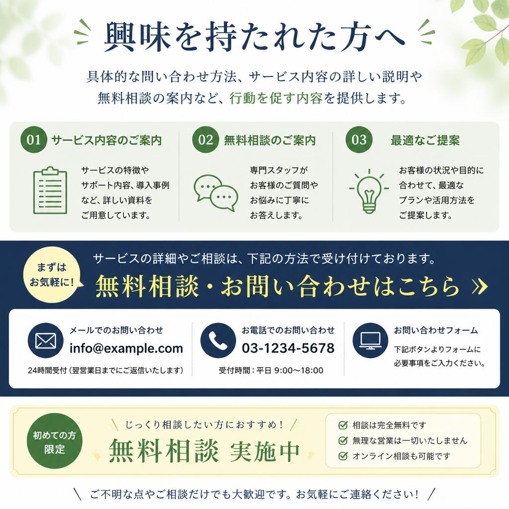 7. お問い合わせ・ご相談